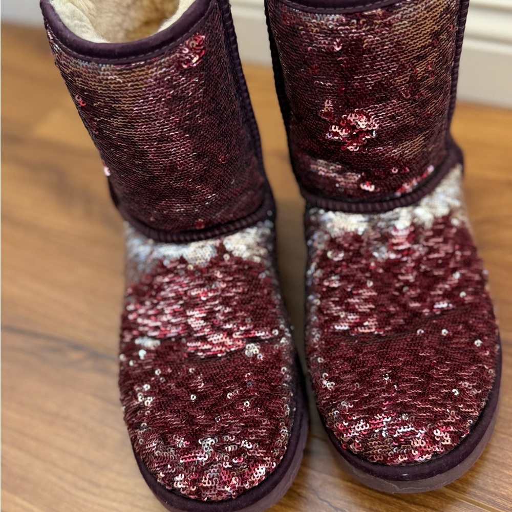 UGG Burgundy Sequin Women's Boots